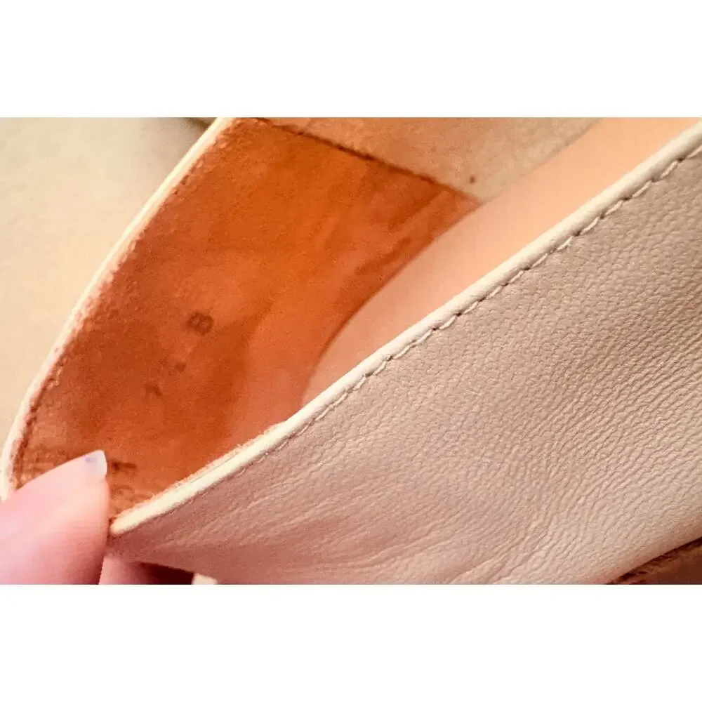 VTG Stuart Weitzman 7.5B Embroidered Mesh Leather Espadrille Wedge Shoes